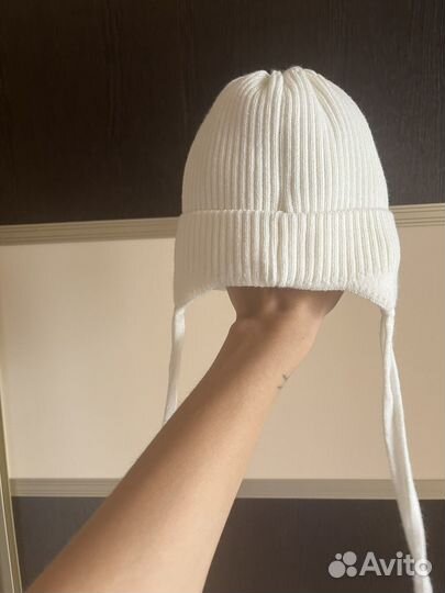Шапка вязанная утепленная