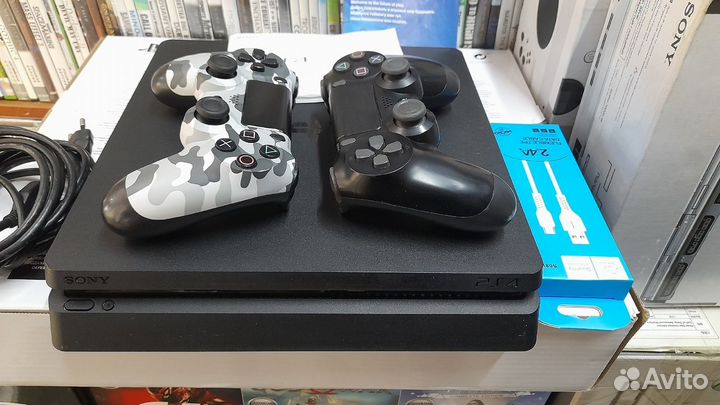 Ps4 Fat - slim 1000gb + 2 геймпада