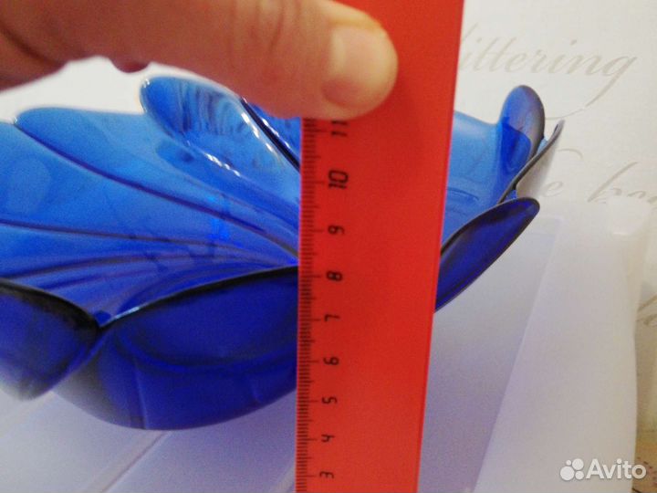 Ваза для фруктов цветное стекло