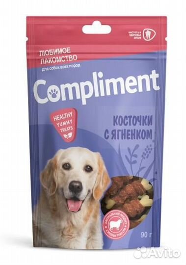 Compliment лак-во Косточки с ягненком длЯ собак вс