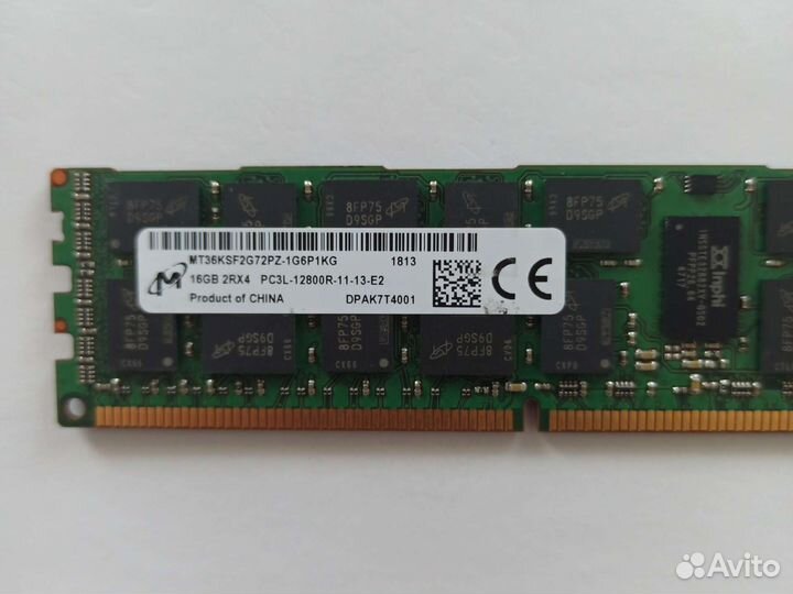 DDR3 16GB 1600 MHz 12800R 2Rx4 Серверная