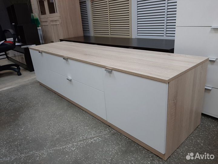 Тумба тв 1,8 м дуб сонома белый