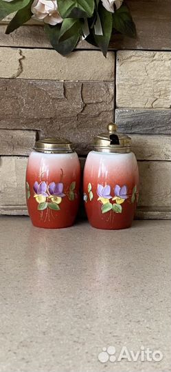 Антикварная вазочка/набор для специй/горчичница