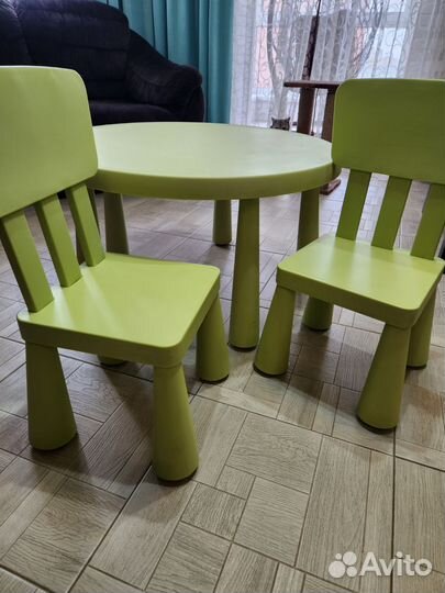 Детский стол и стул IKEA маммут