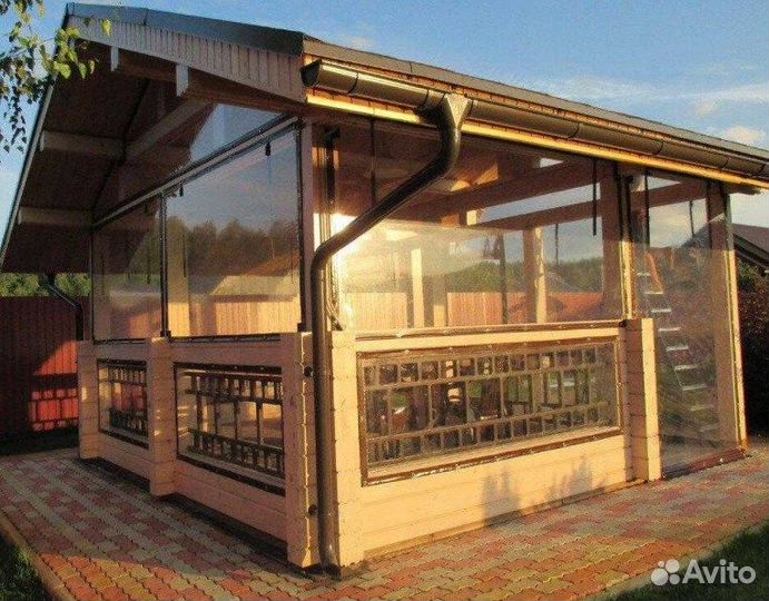 Мягкие окна из пвх для беседок и террас