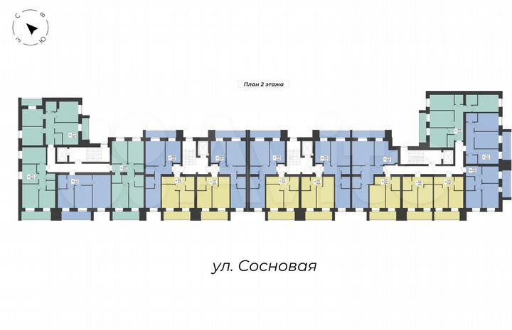 2-к. квартира, 55 м², 2/8 эт.