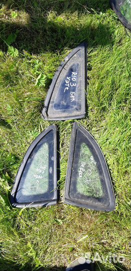 Глухое стекло Форточка Kia Rio 3 хэтчбек 2012г.в