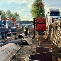 Погружение и извлечение шпунта Ларсена / Труб, Смоленск