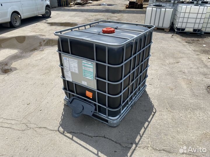 Еврокуб черный 1000л. комбинированный поддон