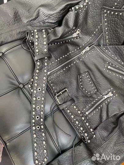 Кожаная куртка balmain