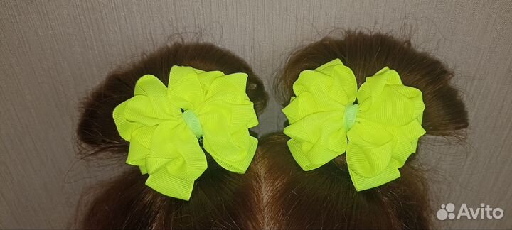 Заколки бантики из репсовый ленты