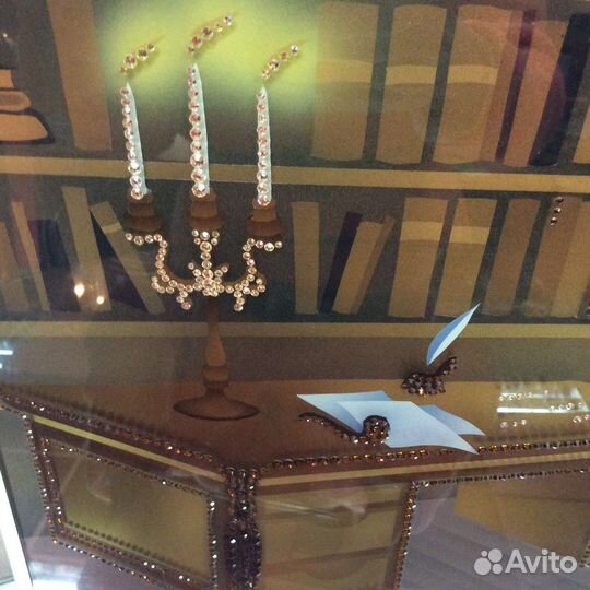 Картина из кристаллов Сваровски «Кабинет». Ручная