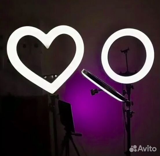 Кольцевая Лампа сердце RGB