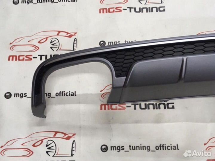 Диффузор на Audi A6 С7 14-18гг. S6 для S-line