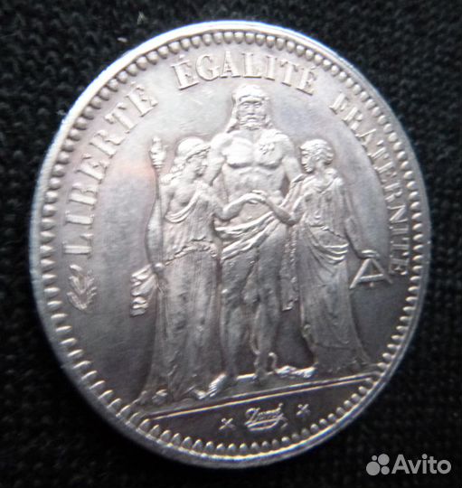 5 Франков - 1849 год. UNC