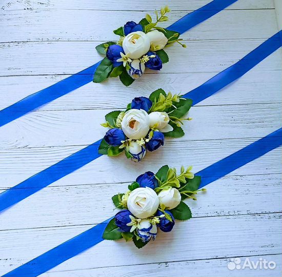 Бутоньерки,Браслеты для подружек невесты