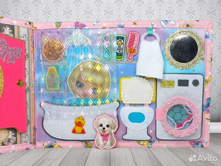 Развивающая книжка игрушка Кукольный домик