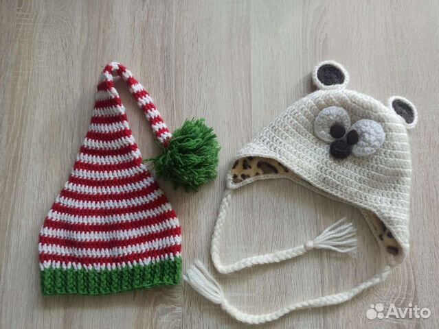 Шапка детская вязаная для фотосессии