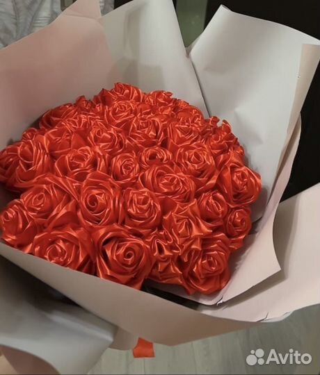 Букет из атласных лент