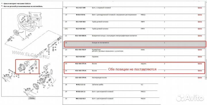 Втулка рулевого вала Ауди-80