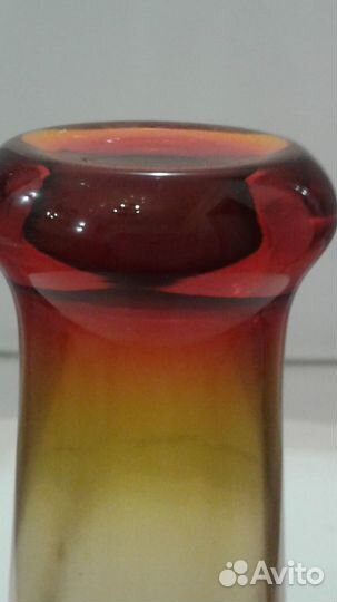 Вазочка винтаж рубиновое стекло