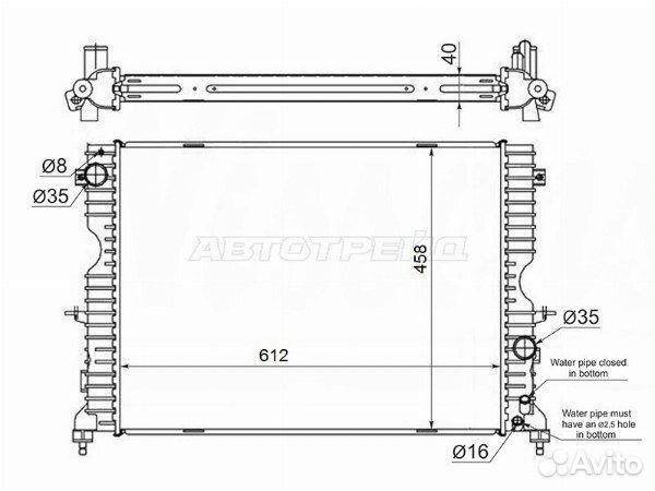 Радиатор land rover discovery, land rover discovery II 97-04
