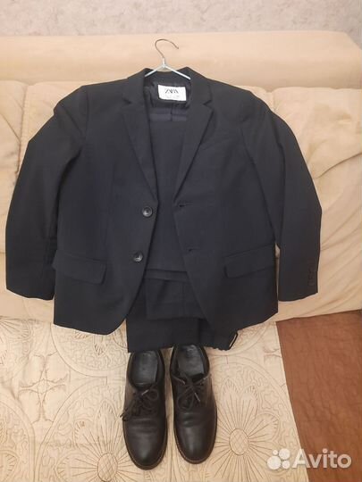 Костюм zara 122 с обувью и рубашками