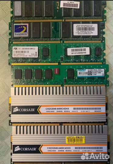 Оперативная память Corsair ddr 2, 4Gb, 800MHz комп