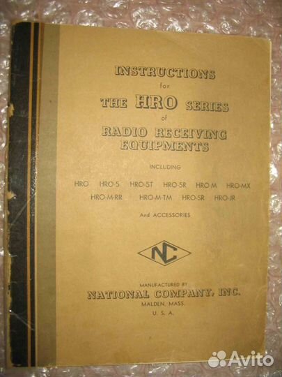 Инструкции к ламповому радиоприемнику HRO