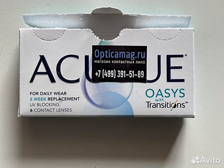 Линзы acuvue oasys transitions -5