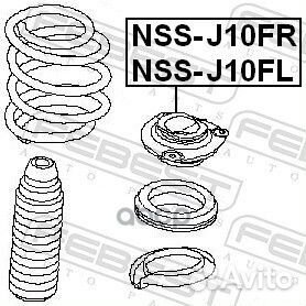 Опора переднего амортизатора правая febestnss