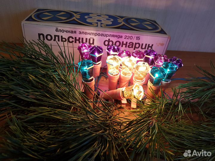 Елочная гирлянда ссср, фонарики СССР