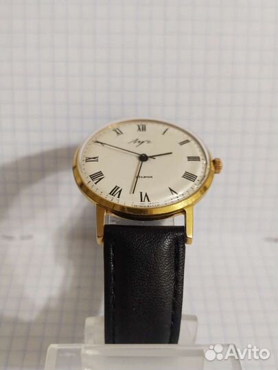 Позолоченные часы Луч Де Люкс Ультратонкие Ау10