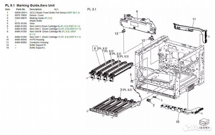 Xerox DocuCentre SC2020 по запчастям
