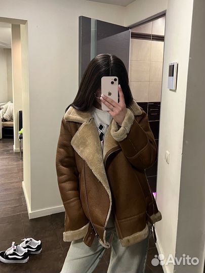 Дубленка авиатор женская