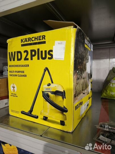 Строительный пылесос Karcher WD 2 Plus V-15/6/18/C