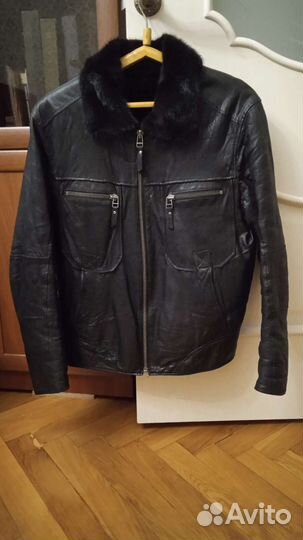 Кожаная куртка мужская бу