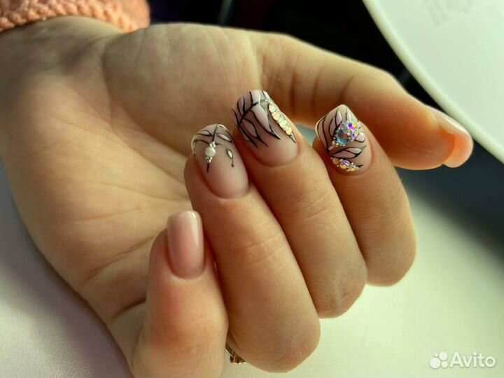 Комбинированный маникюр, педикюр