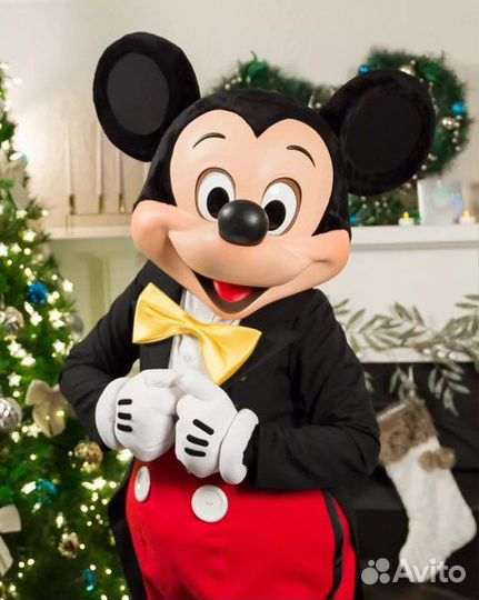 Поздравление от Микки Мауса.Ростовая кукла