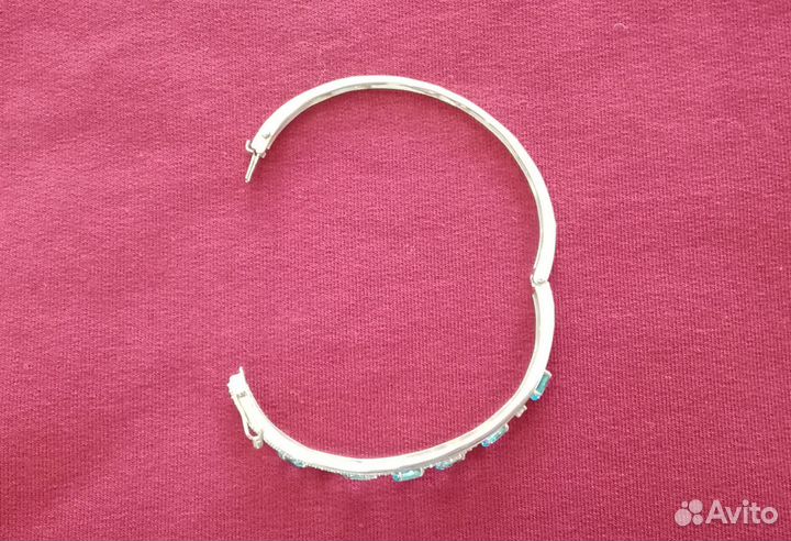 Золотой браслет с топазами и фианитами