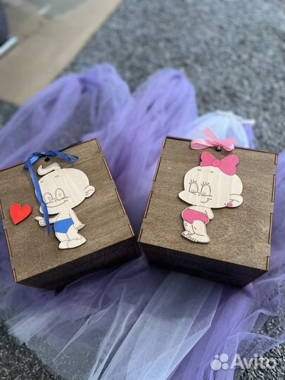 Коробочки на свадьбу мальчик/девочка