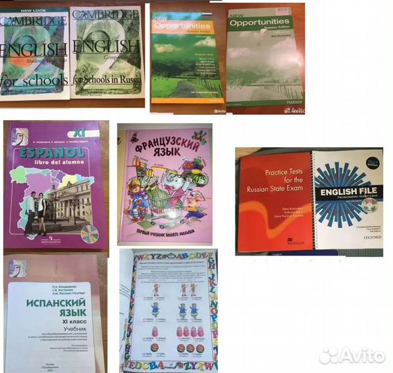 Английский Французский Испанский язык