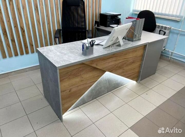 Стол компьютерный, стол письменный Вэл серый