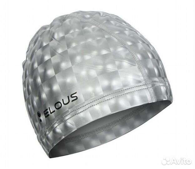 Шапочка для плавания Elous 3D эф. серебро EL002