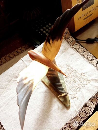 Статуэтка Чайка на волне СССР из рога