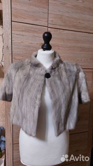 Манишка из натурального меха Норки