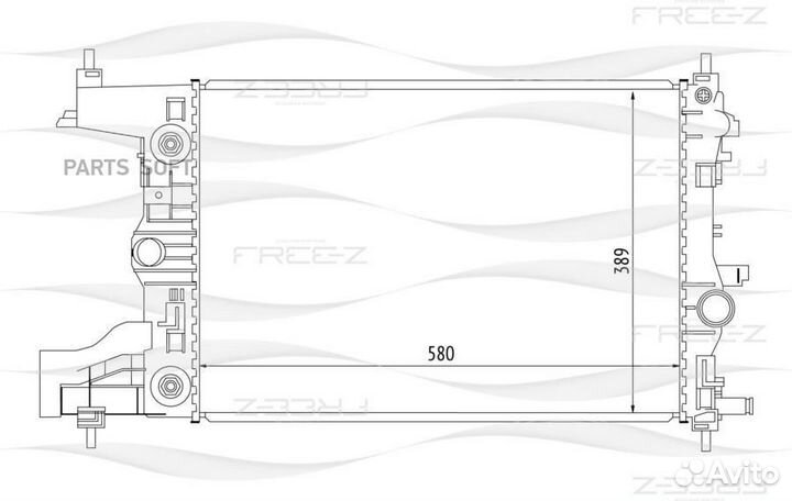 Free-Z KK0166 Радиатор chevrolet cruze 09/ opel as