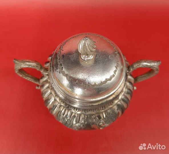 Антикварная сахарница от Sheffield. Англия
