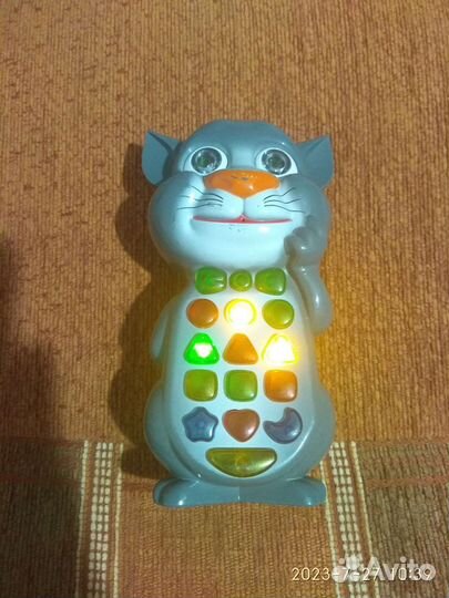 Детская развивающая игрушка кот телефон