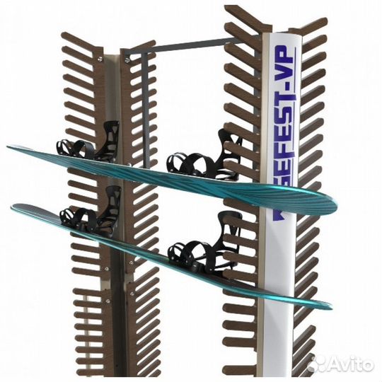 Стеллаж Премиум сп-3 для сноубордов, двухсторонний 219х215х90см SP32-76